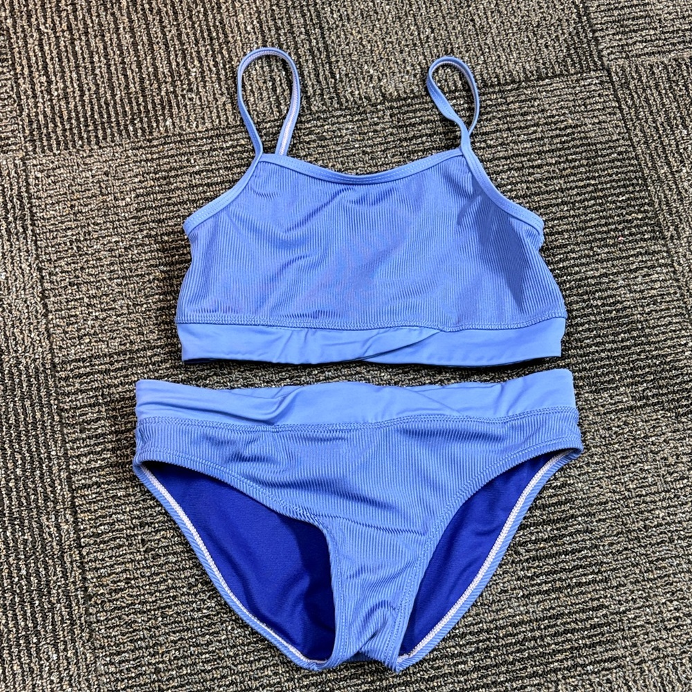 Under Armour Girls Light Blue Two-Piece Swim Bikini